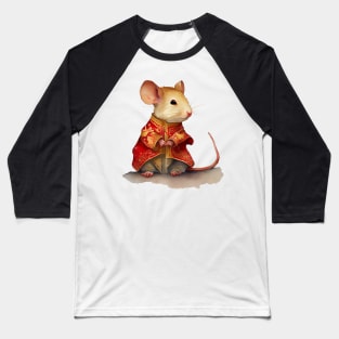 Watercolor Chinese Zodiac Year of the Rat Baseball T-Shirt